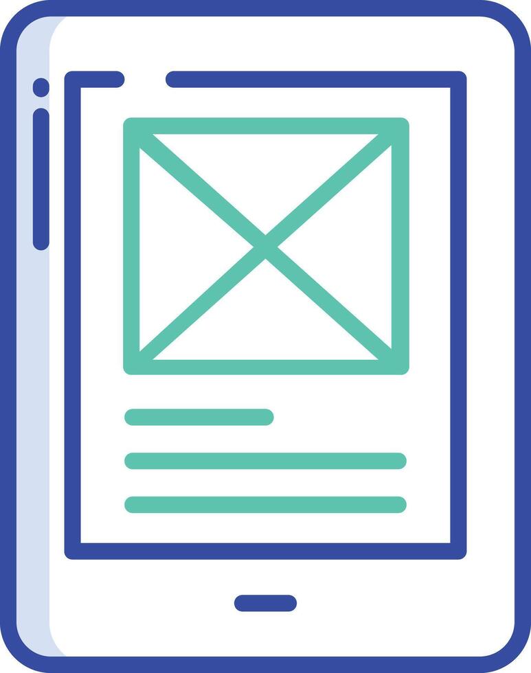 Tab Wireframe outline color illustration vector