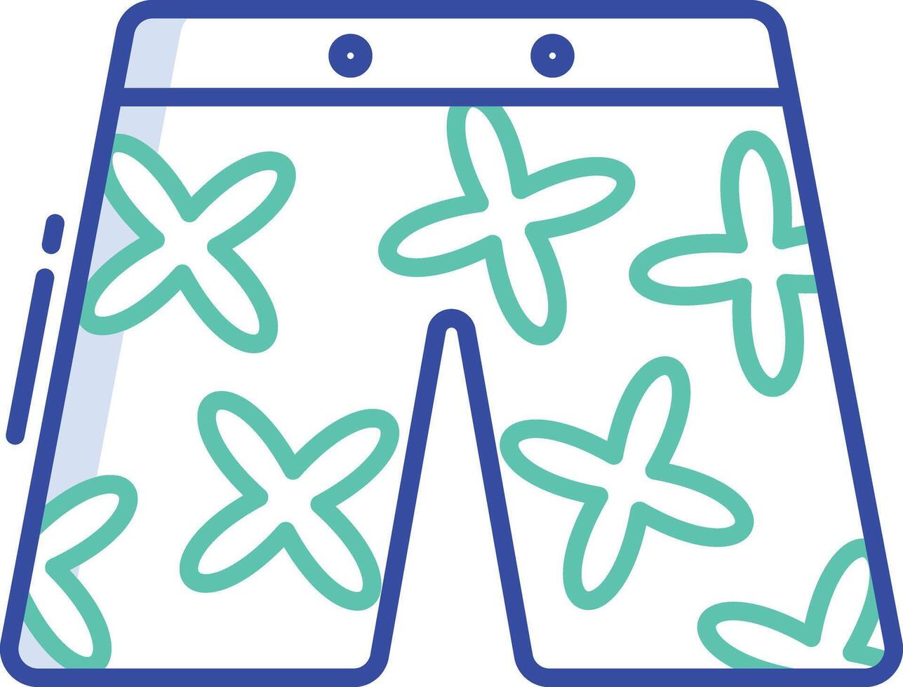beach vaction outline color illustration vector