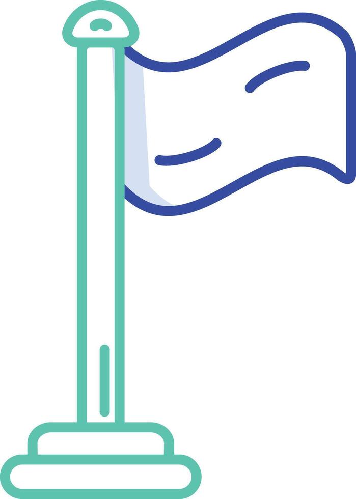Flag outline color illustration vector
