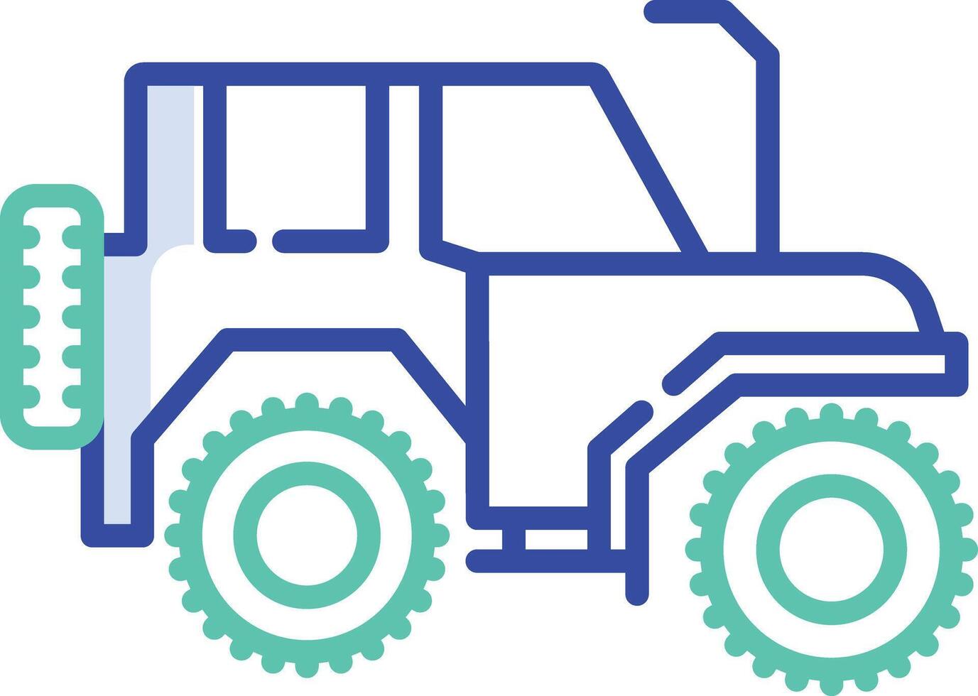 Military Jeep outline color illustration vector
