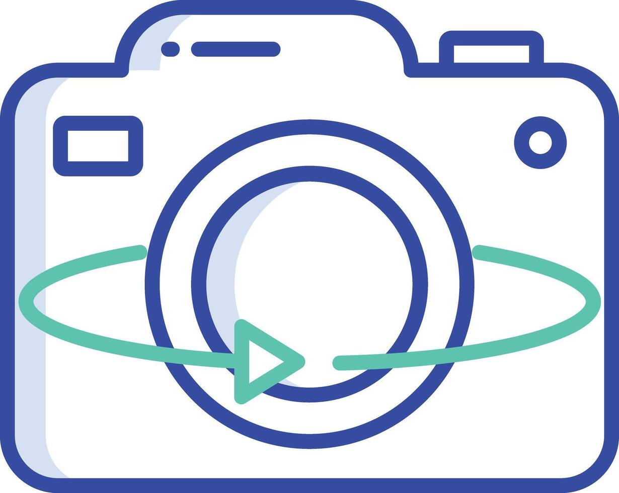 Camera outline color illustration vector