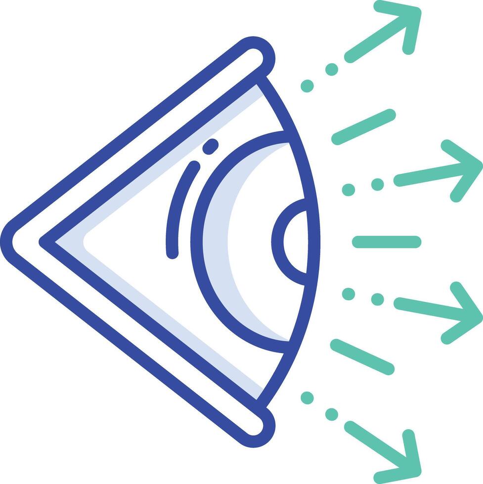 Eye outline color illustration vector