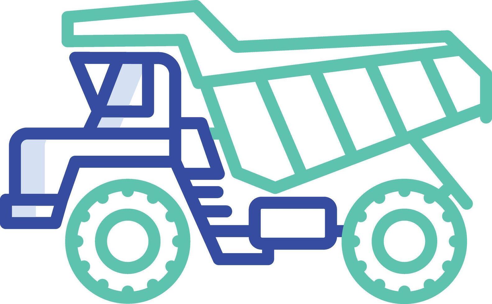Loading truck outline color illustration vector