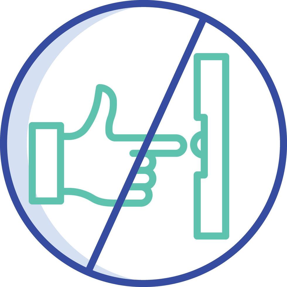 Donot Touch outline color illustration vector