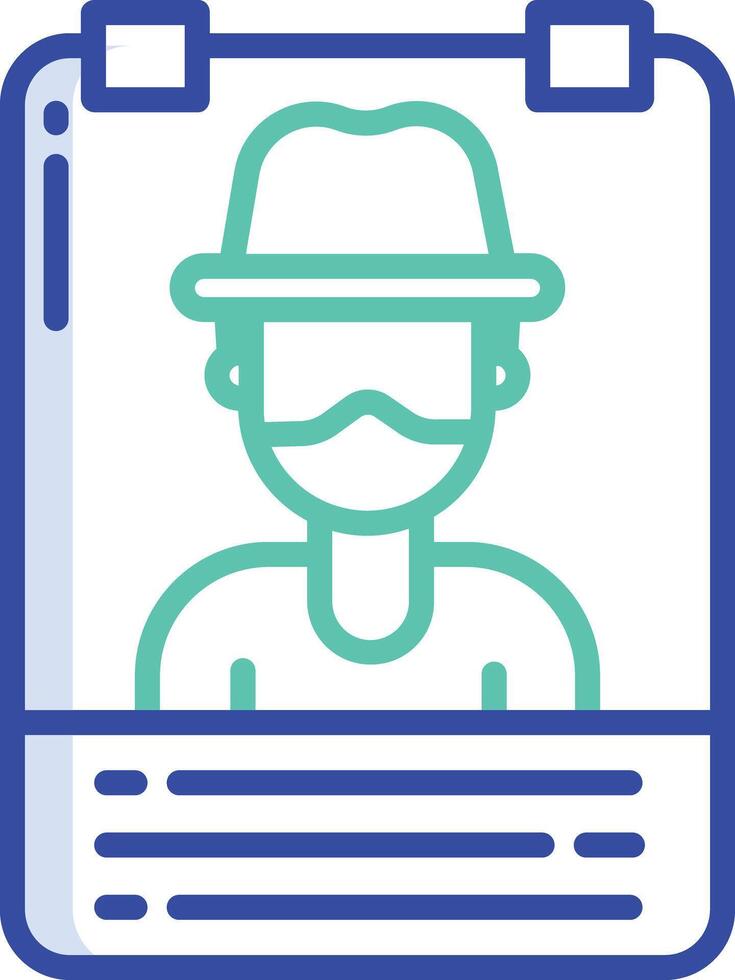 Wanted outline color illustration vector