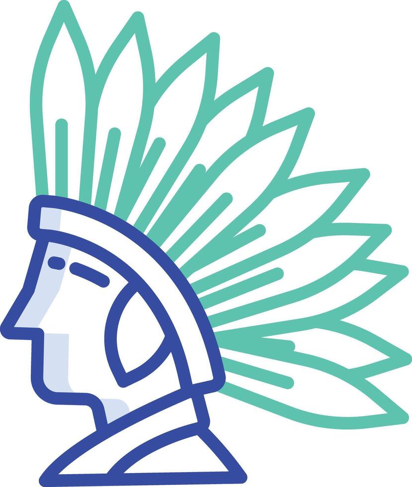 redi ndian2 outline color illustration vector