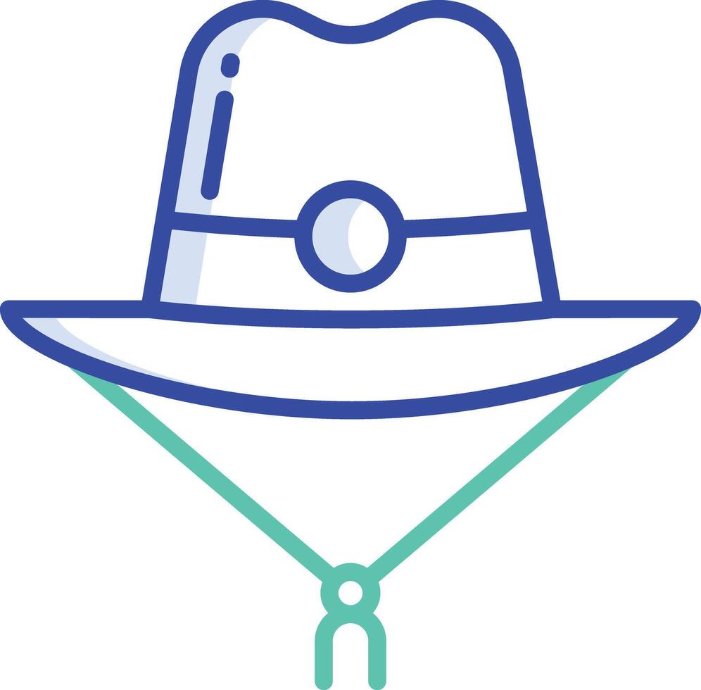Woman Hat outline color illustration vector