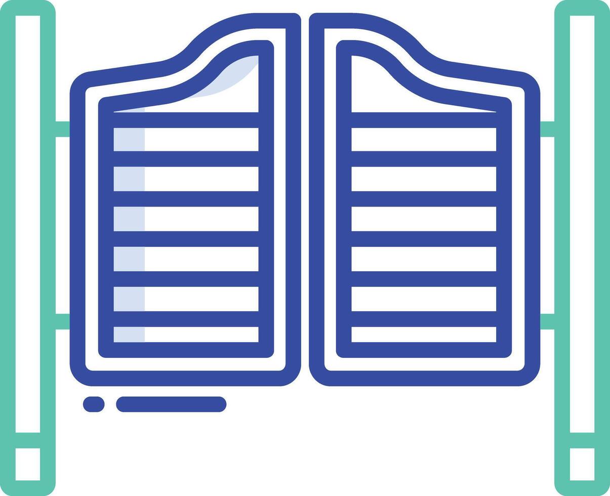 Door outline color illustration vector
