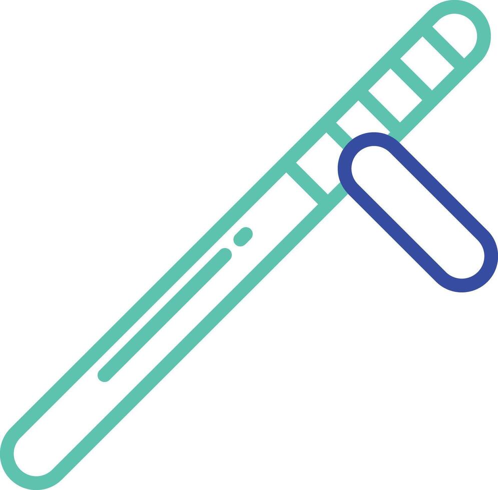 Baton outline color illustration vector