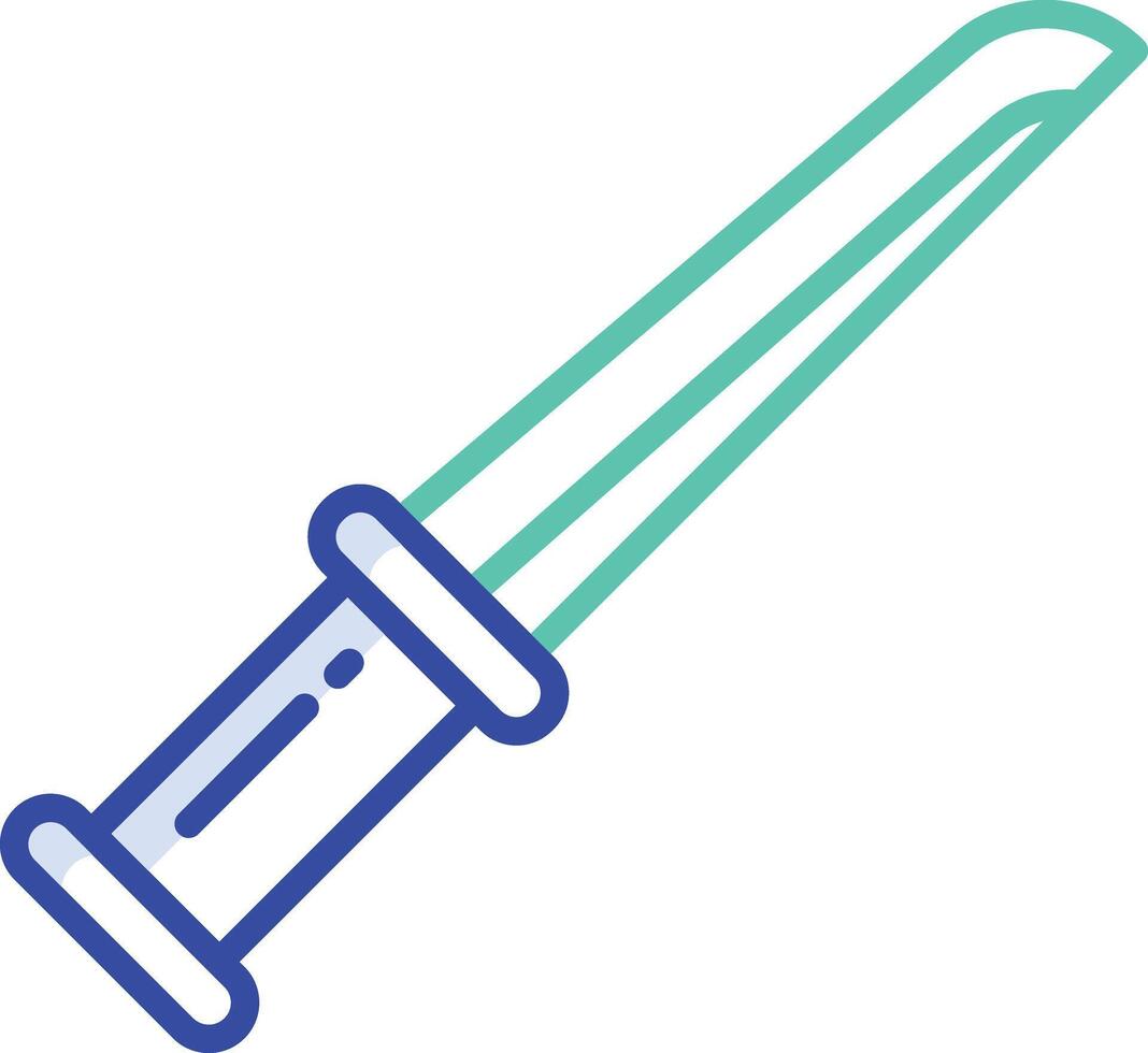 Knife outline color illustration vector