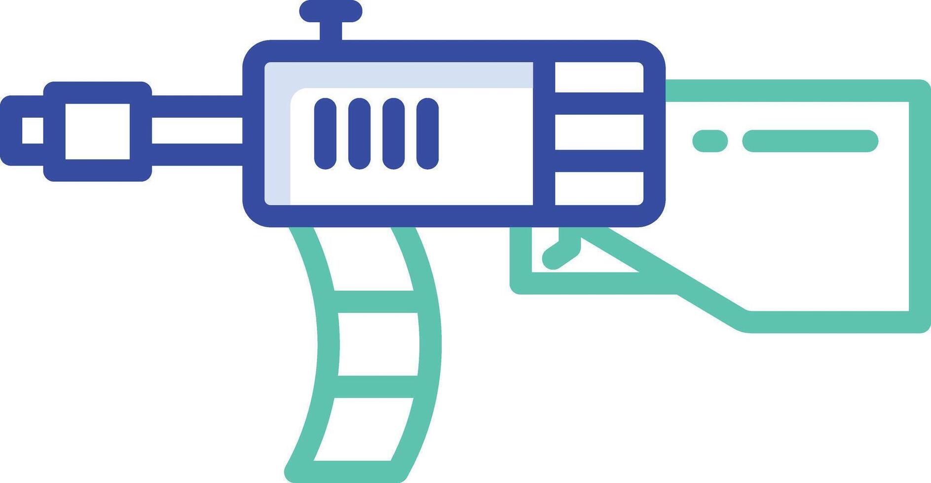 Machine Gun outline color illustration vector