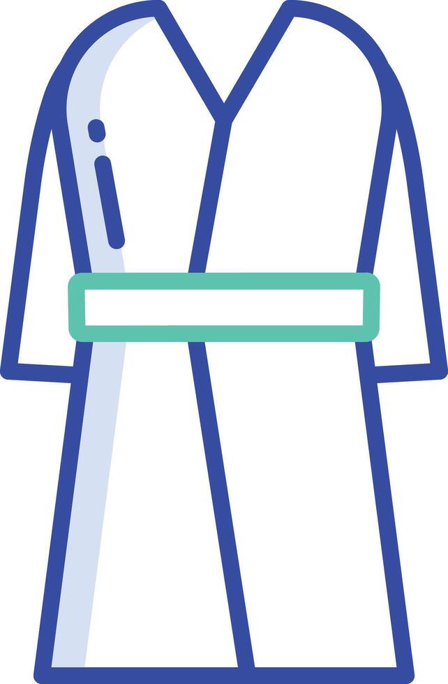 Bathrobe clothe outline color illustration vector
