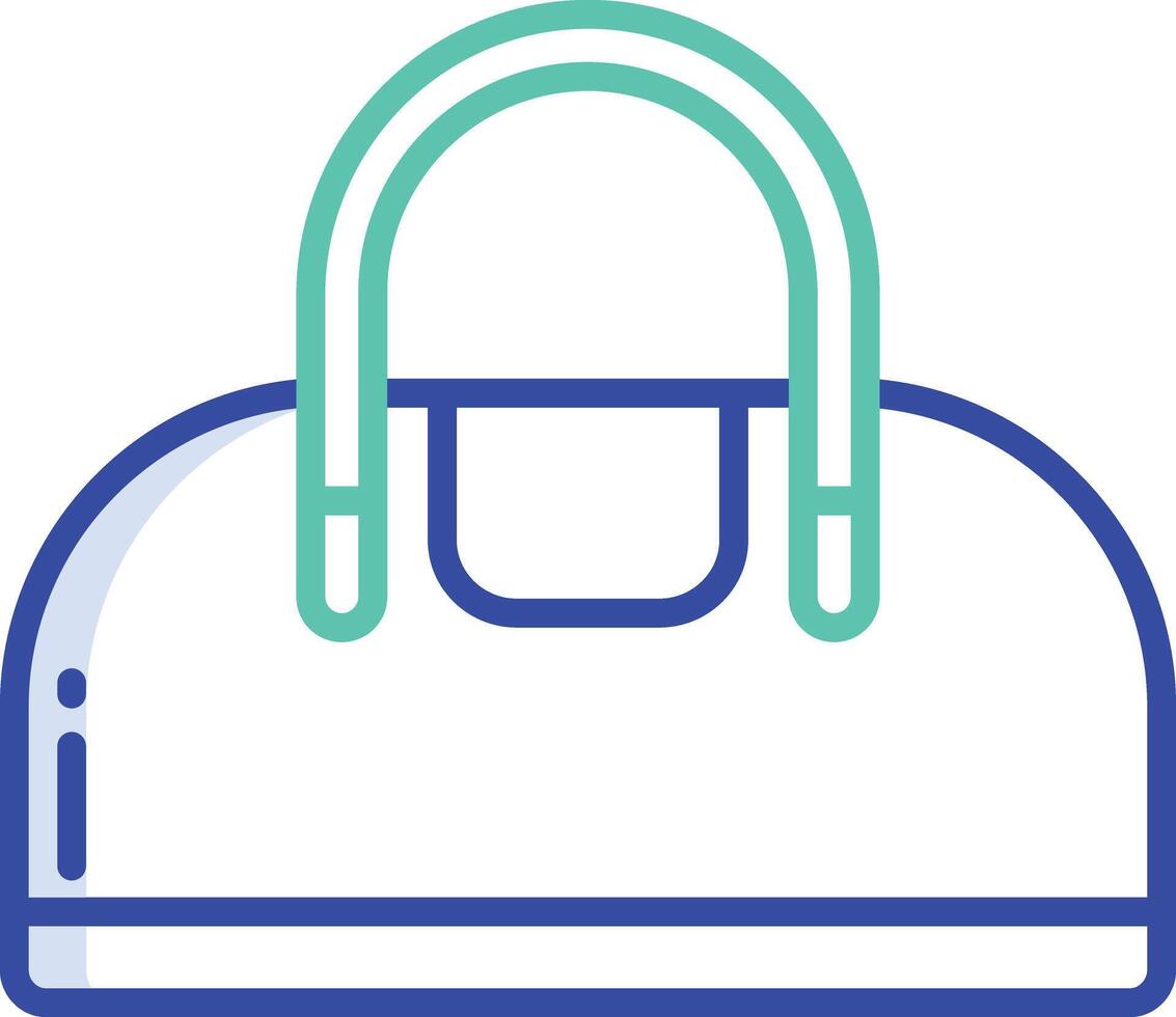 bag outline color illustration vector