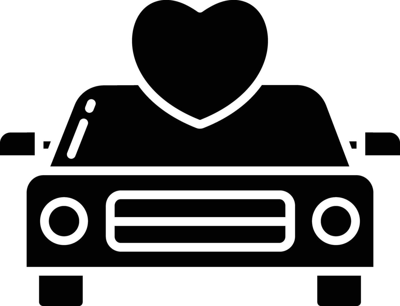 Car solid glyph illustration vector