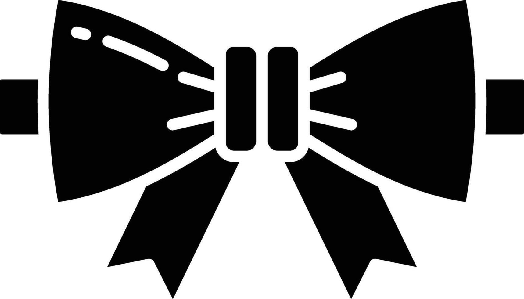 Bow solid glyph illustration vector
