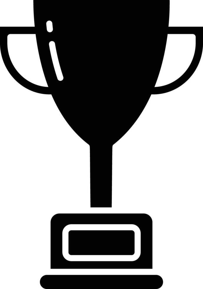 Trophy solid glyph illustration vector