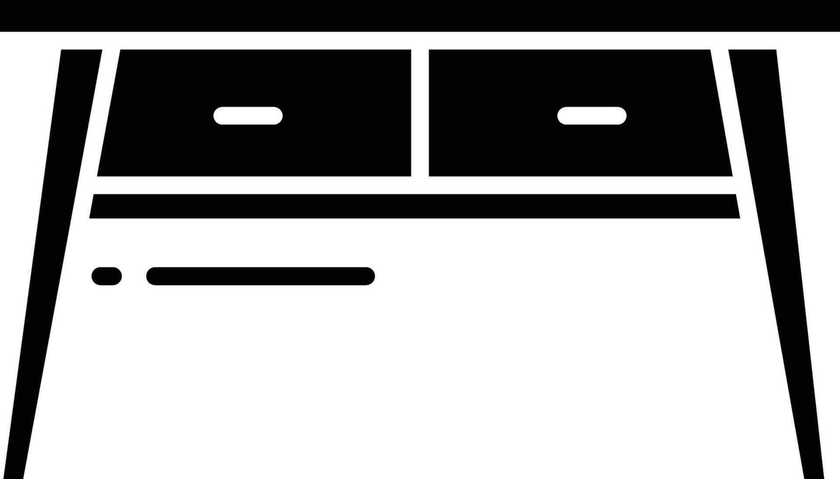 Work Desk solid glyph illustration vector
