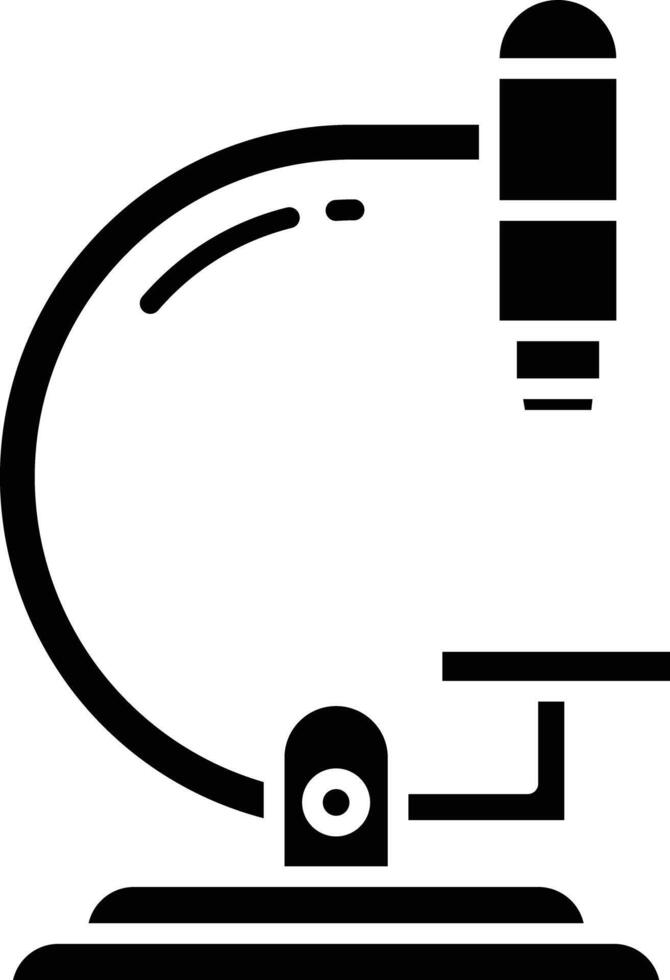 Microscope solid glyph illustration vector