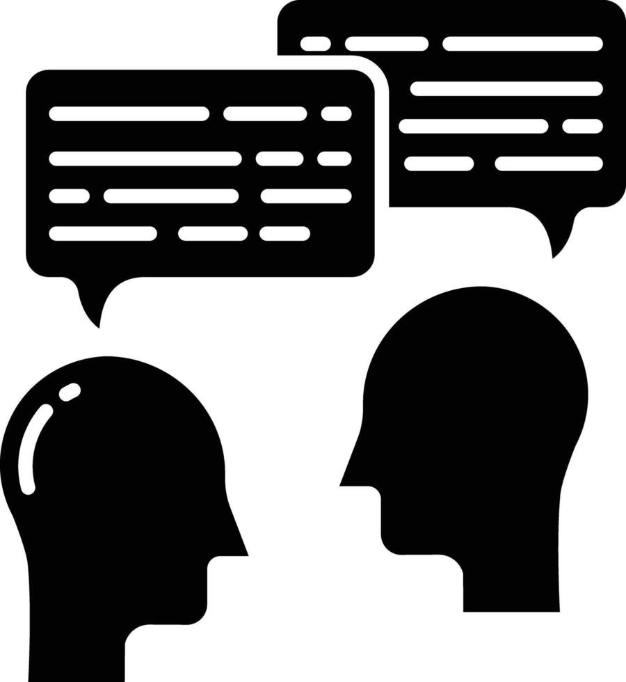 Human Brainstorming solid glyph illustration vector