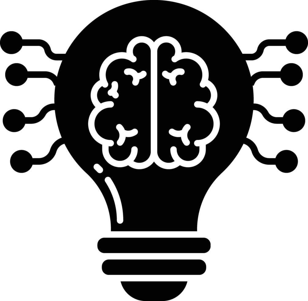 Idea solid glyph illustration vector
