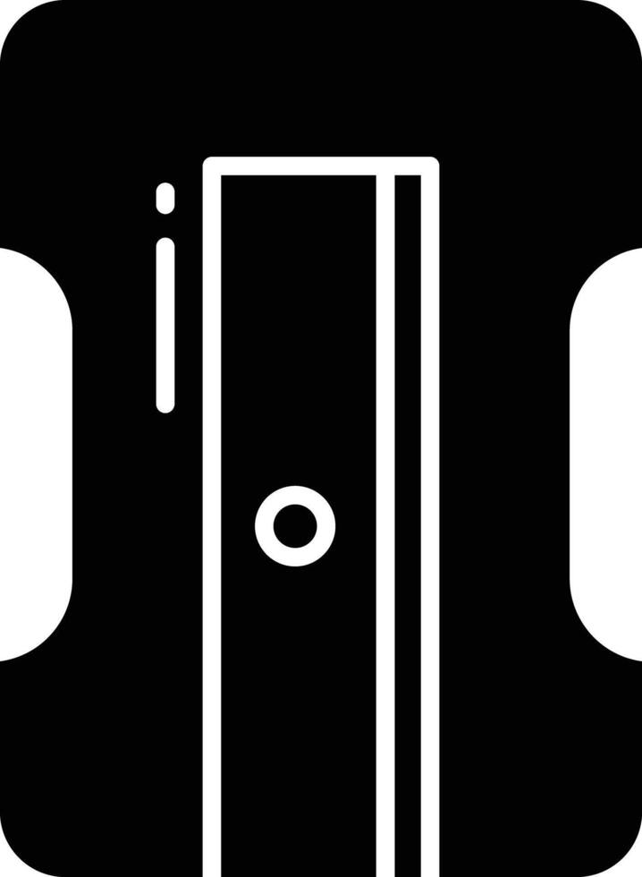 Sharpener solid glyph illustration vector