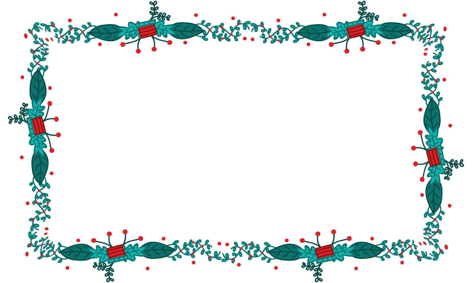 Frame template for christmas season celebration christmas wreath concept vector