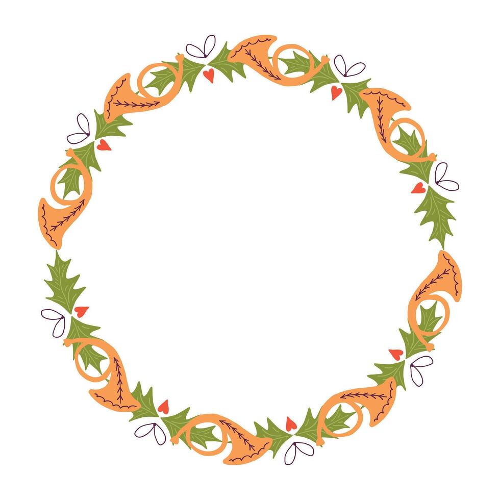 Frame template for christmas season celebration christmas wreath concept vector