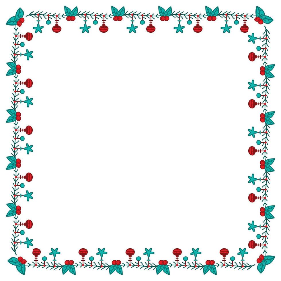 Frame template for christmas season celebration christmas wreath concept vector