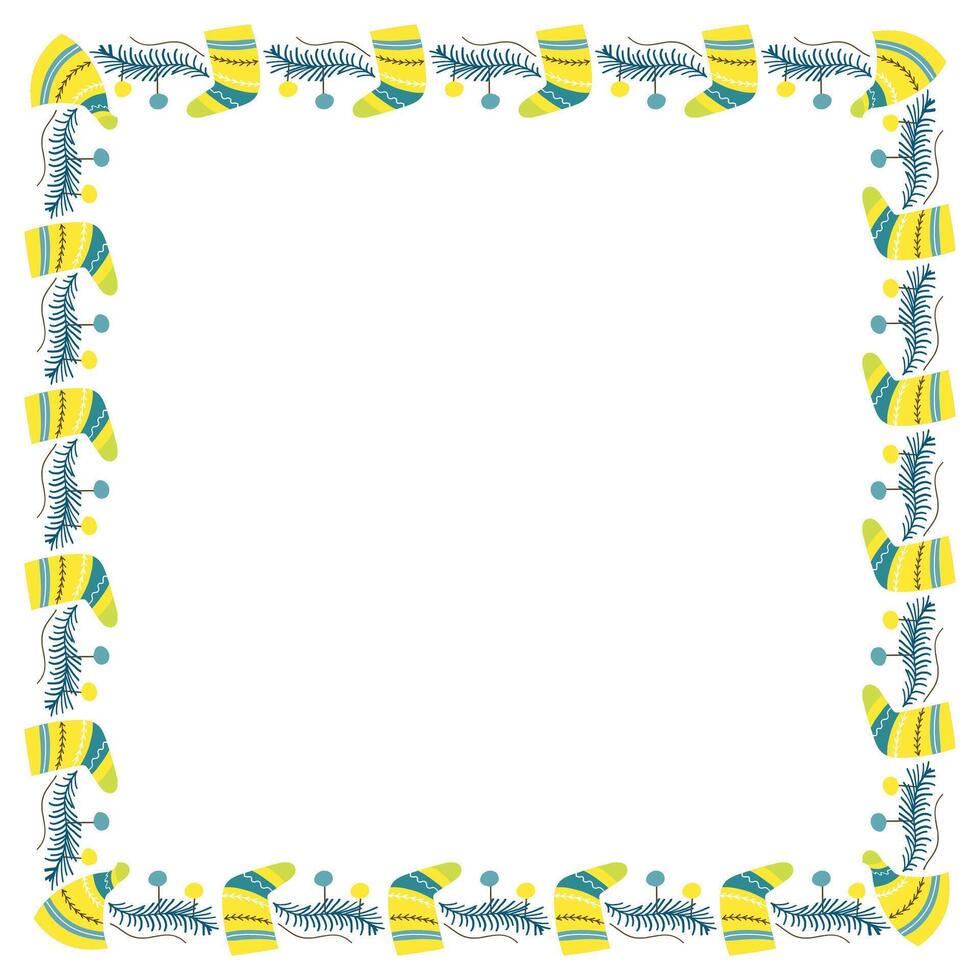 Frame template for christmas season celebration christmas wreath concept vector