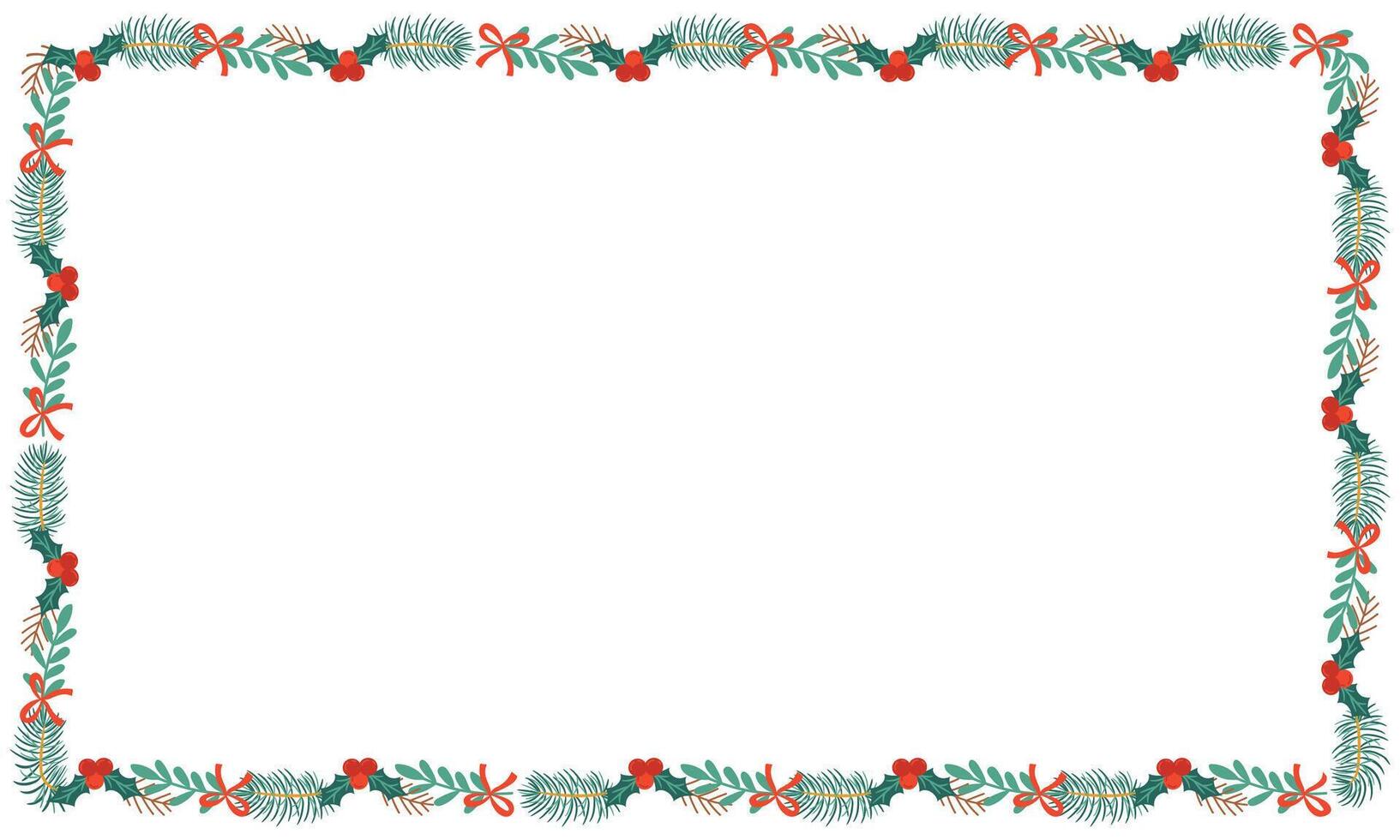 Frames collection for christmas season celebration, christmas wreath concept vector