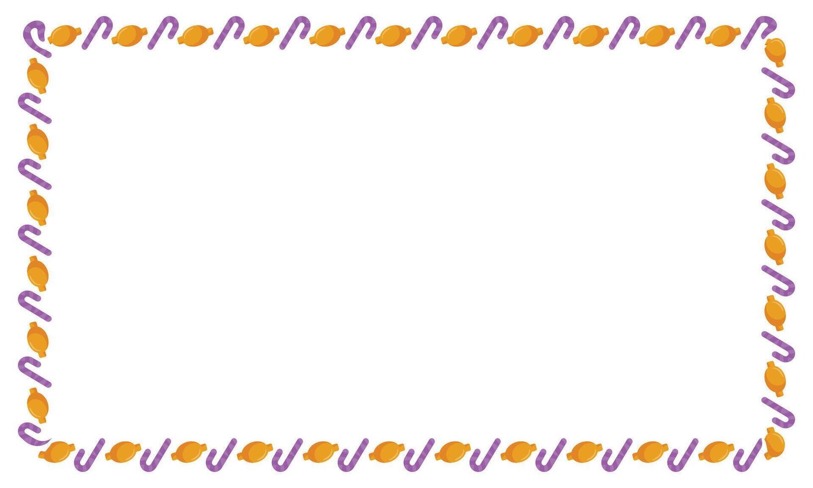 Hand drawn halloween frame template design vector