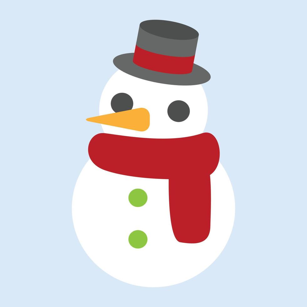 Festive New Year's Snowman on blue background vector