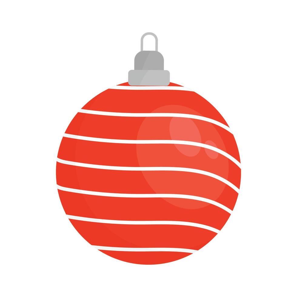 Hand drawn christmas ball ornament, Christmas ball decoration on a white vector