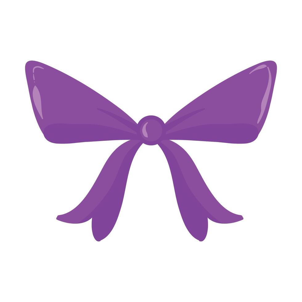Gift ribbon bow knot bow present on a white background vector