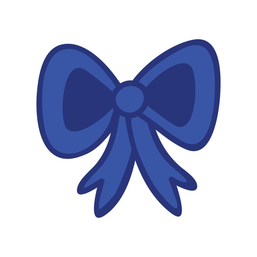 Gift ribbon bow knot bow present illustration on the white background vector