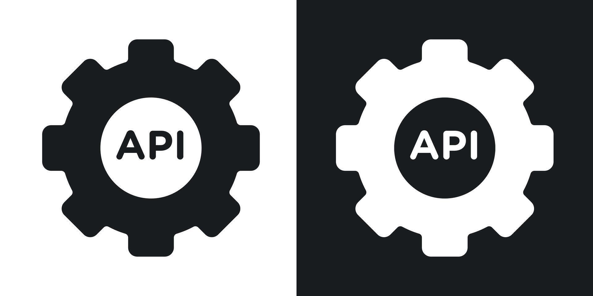 API icon set in solid style. 48101799 Vector Art at Vecteezy