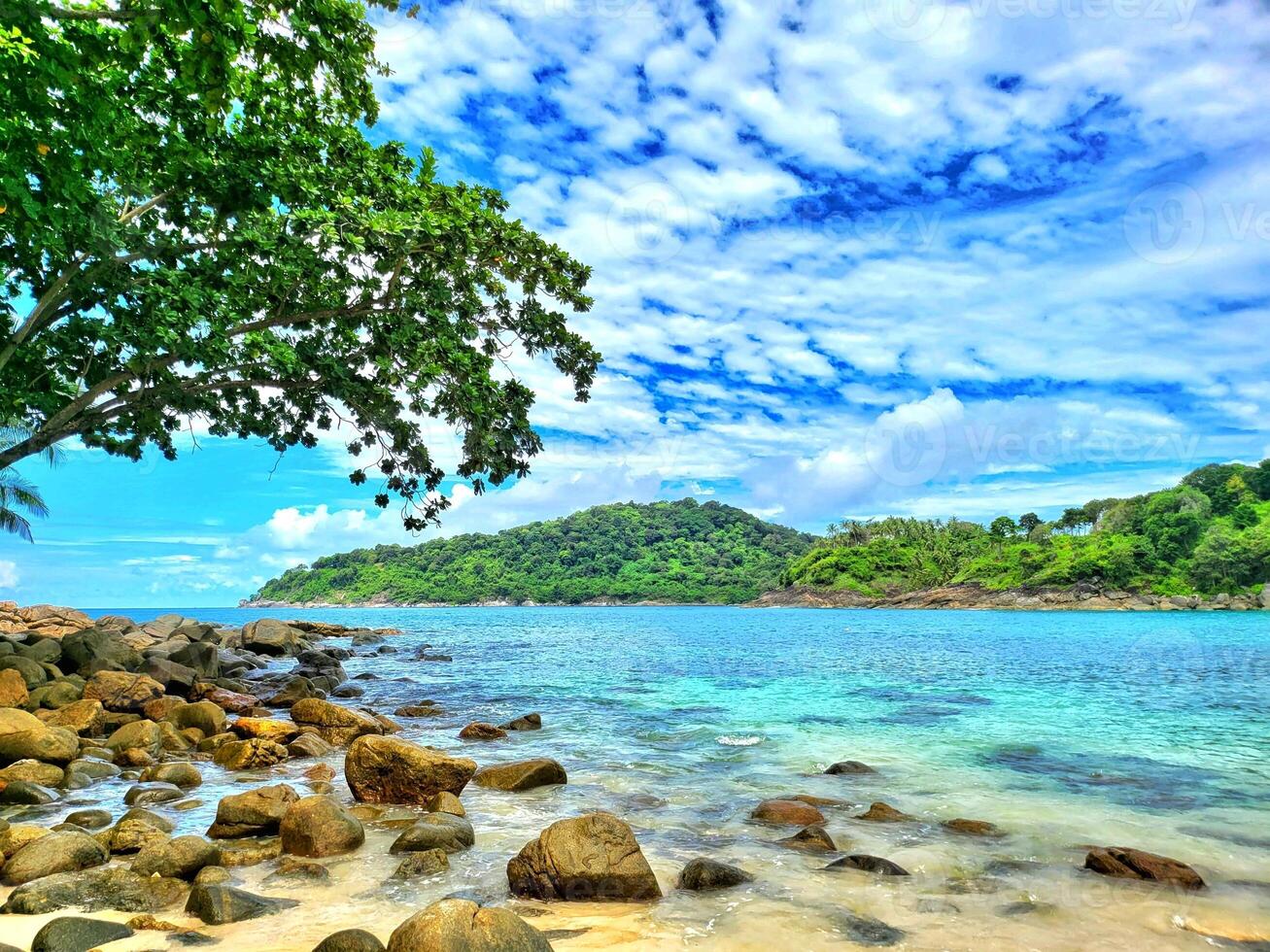 Freedom Beach Phuket Thailand Travel Souvenir Poster Wallpaper Background photo