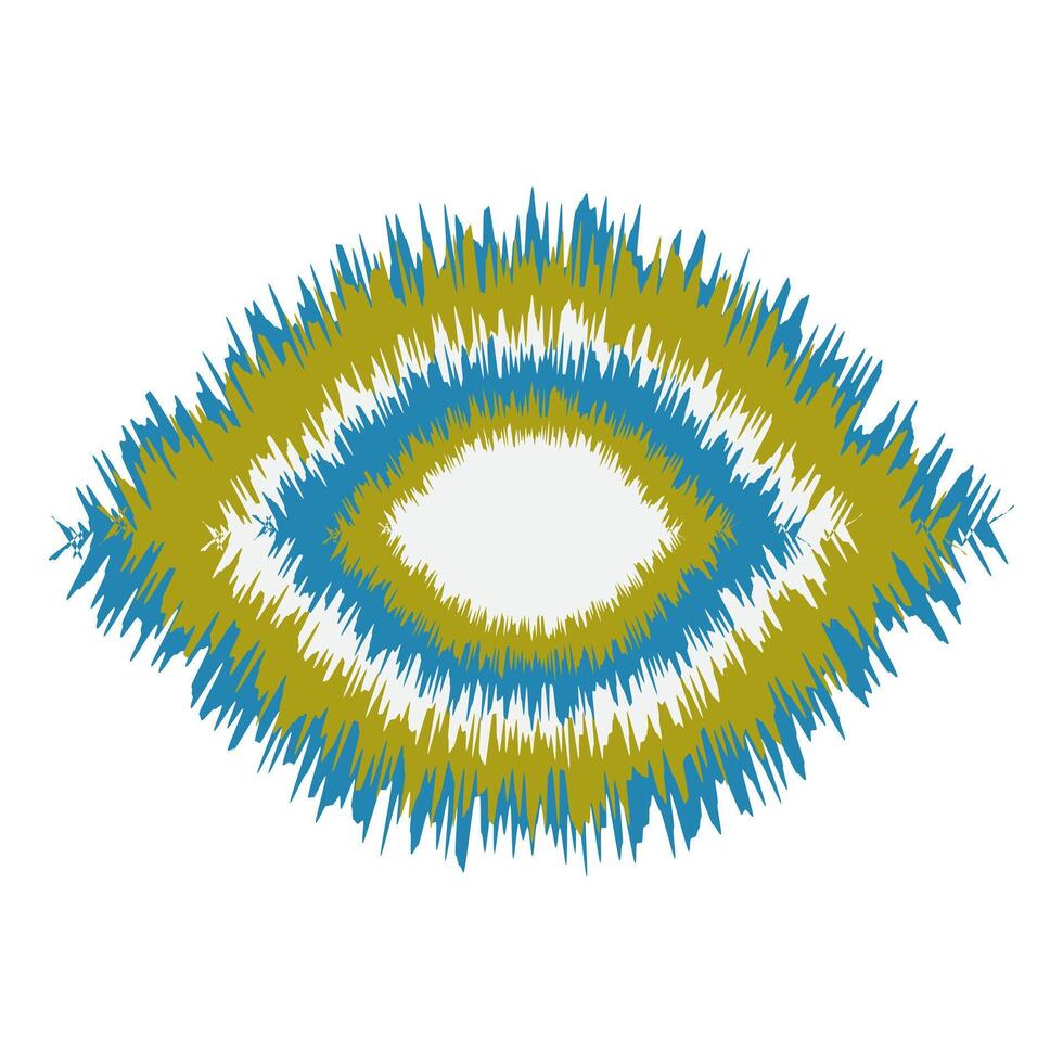 Pointed leaf with jagged edges as a design element on a white background. vector