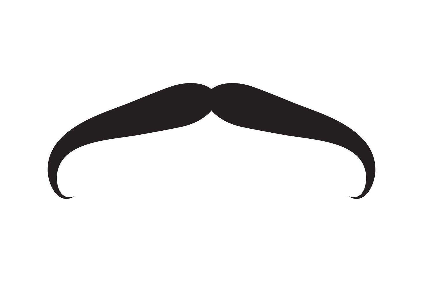 Moustache icon. Black retro style mustache. Shave barber vintage man face vector
