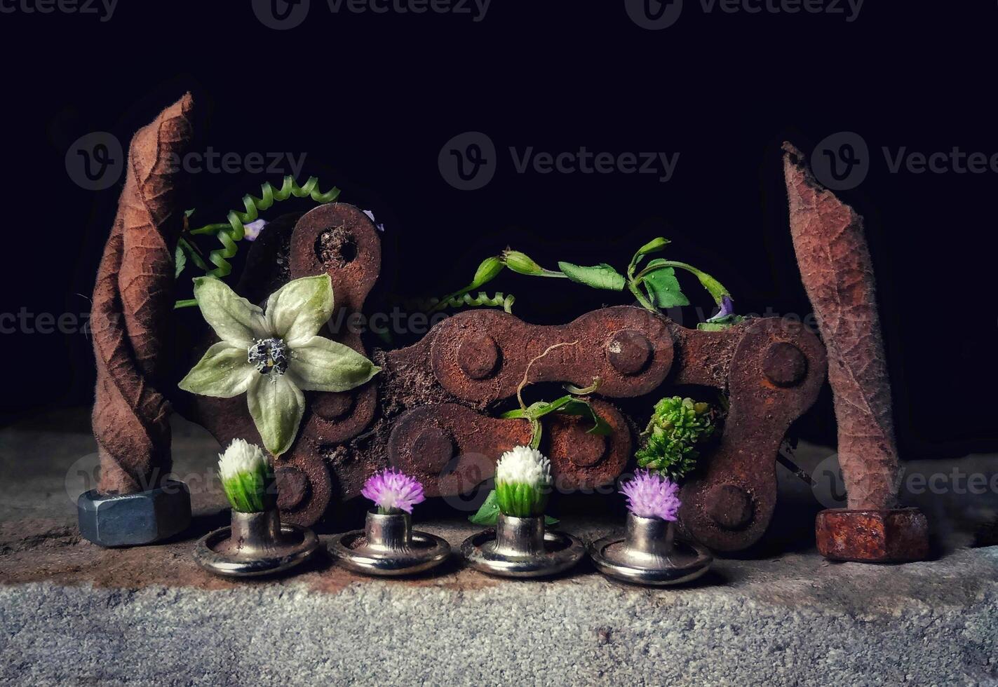 Floral in rustic photo