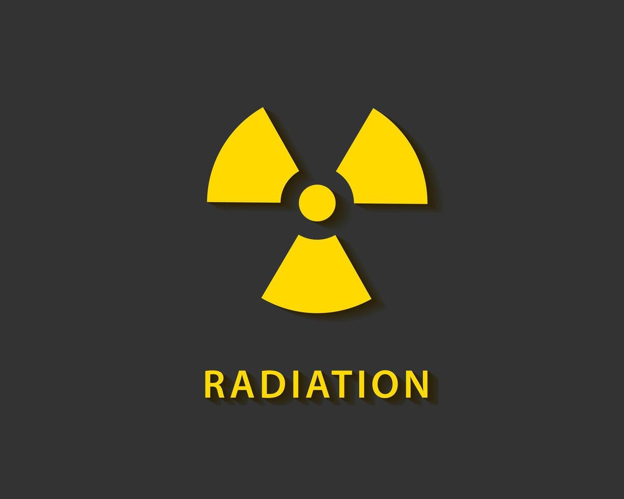 Radiation icon . Warning radioactive sign danger symbol. vector