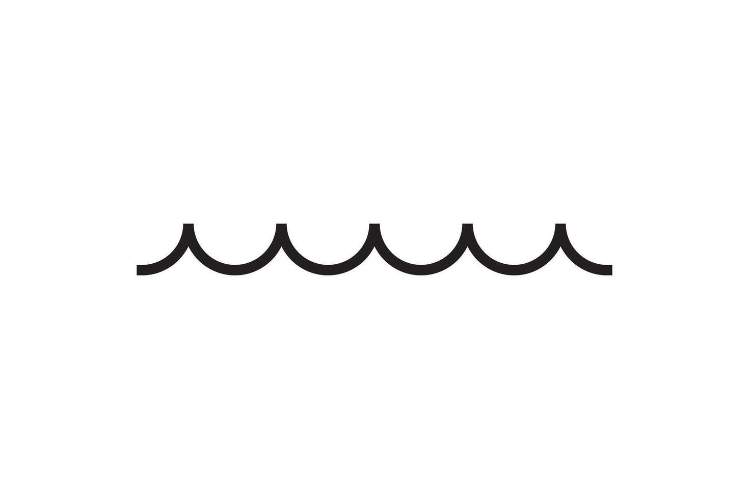 Sea icon wave illustration design. Ocean logo graphic element. Aqua symbol. vector
