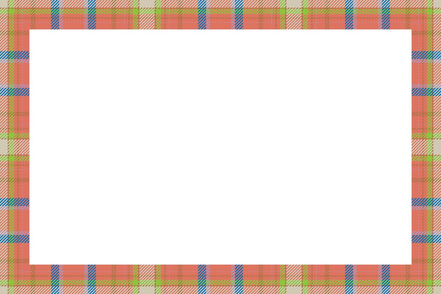 Vintage frame . Scottish border pattern retro style. Tartan plaid ornament. vector