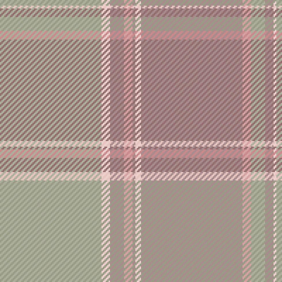 Surface pattern plaid fabric, fluffy textile seamless check. Close-up background tartan texture in pastel and light colors. vector
