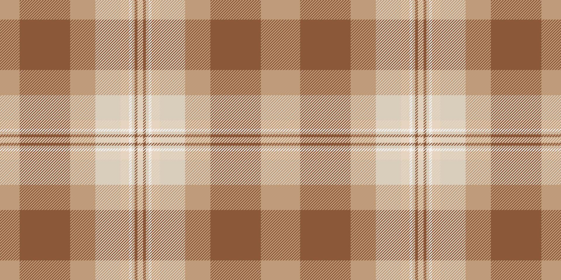 Antique seamless fabric, new plaid check textile. Attire pattern texture background tartan in orange and light colors. vector