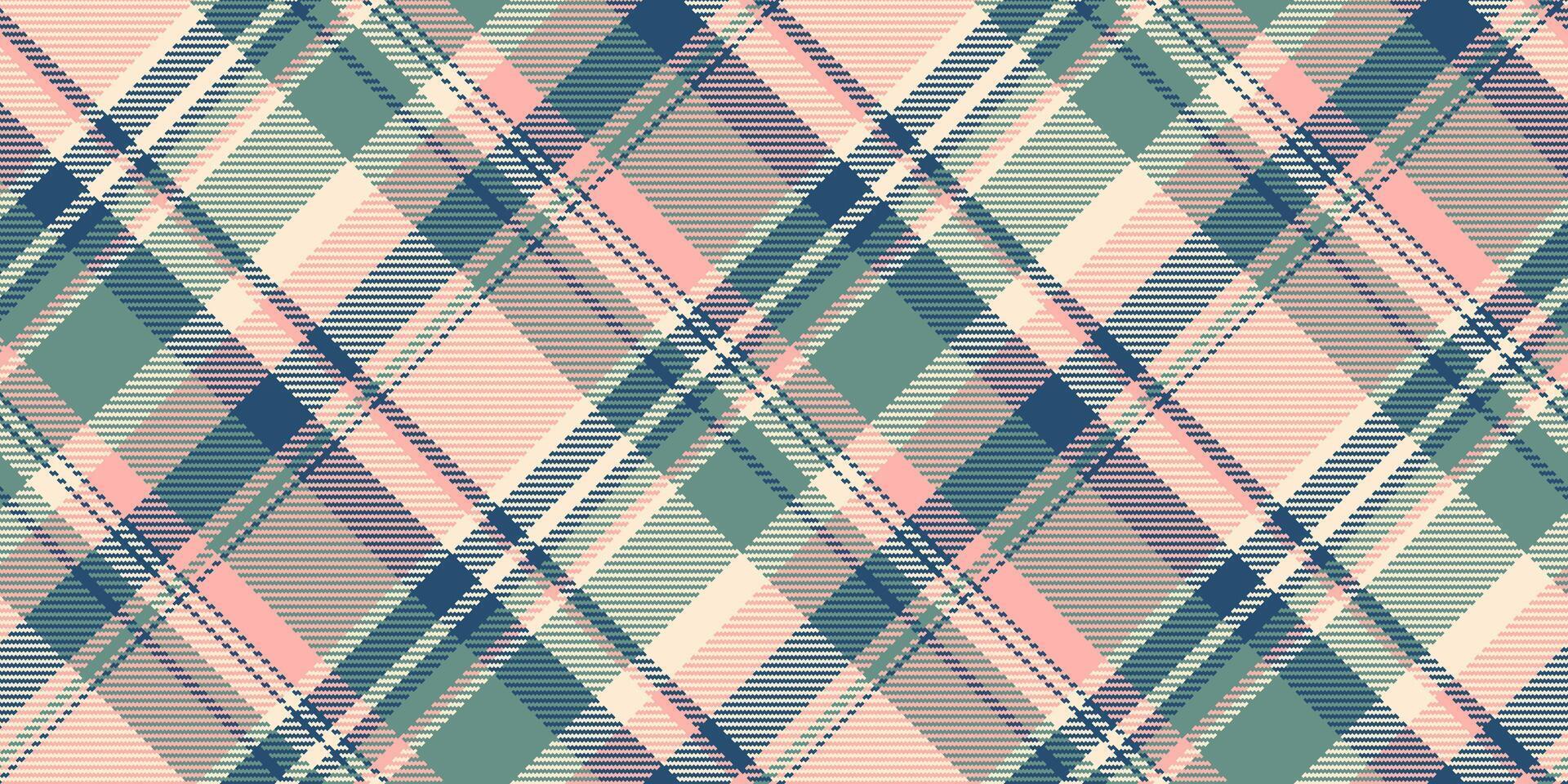 Garment seamless tartan check, bandana fabric textile texture. Decoration plaid pattern background in red and pastel colors. vector