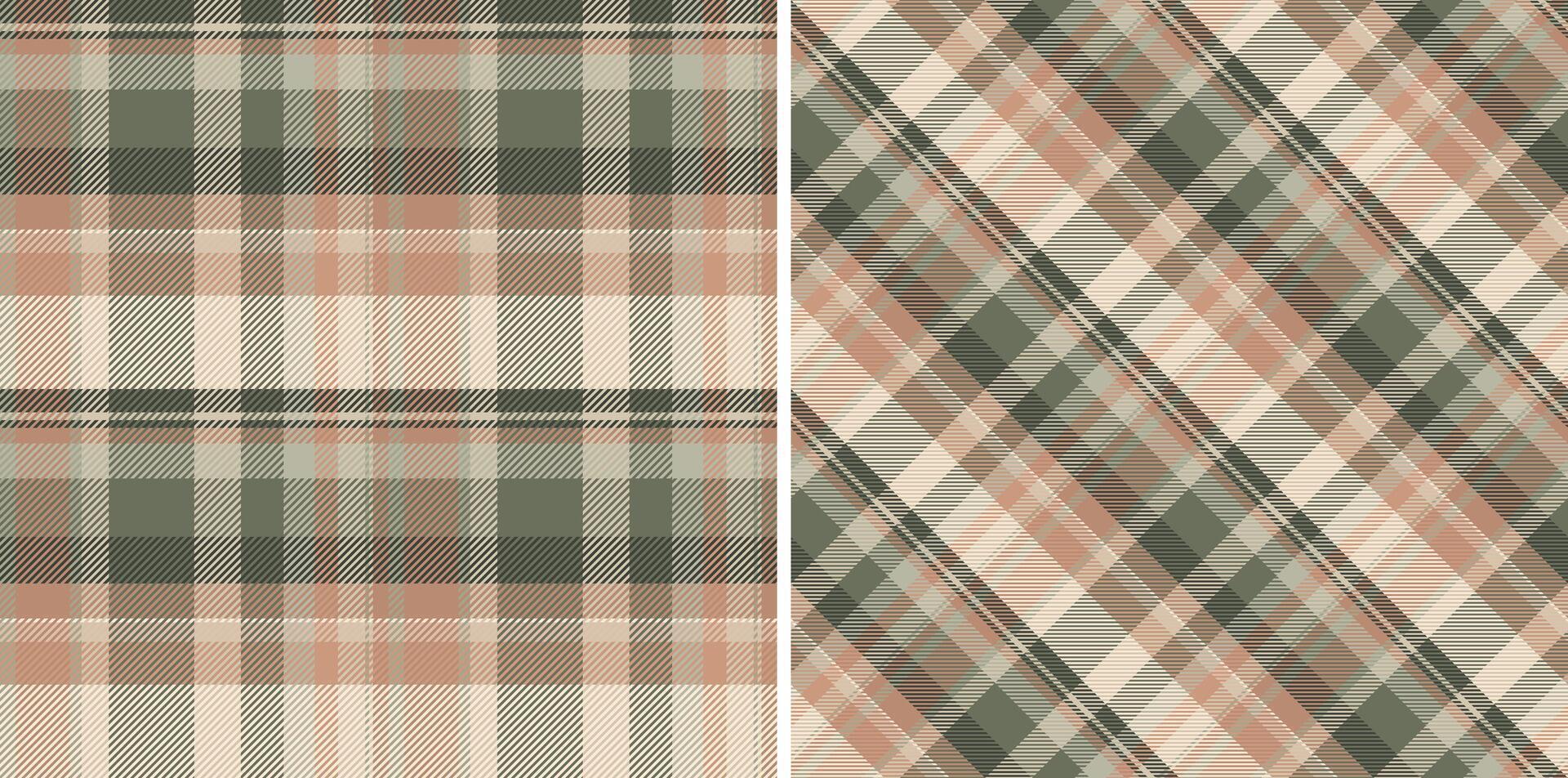 Textile pattern fabric of tartan check seamless with a plaid background texture. Set in trendy colors in current fashion trend. vector