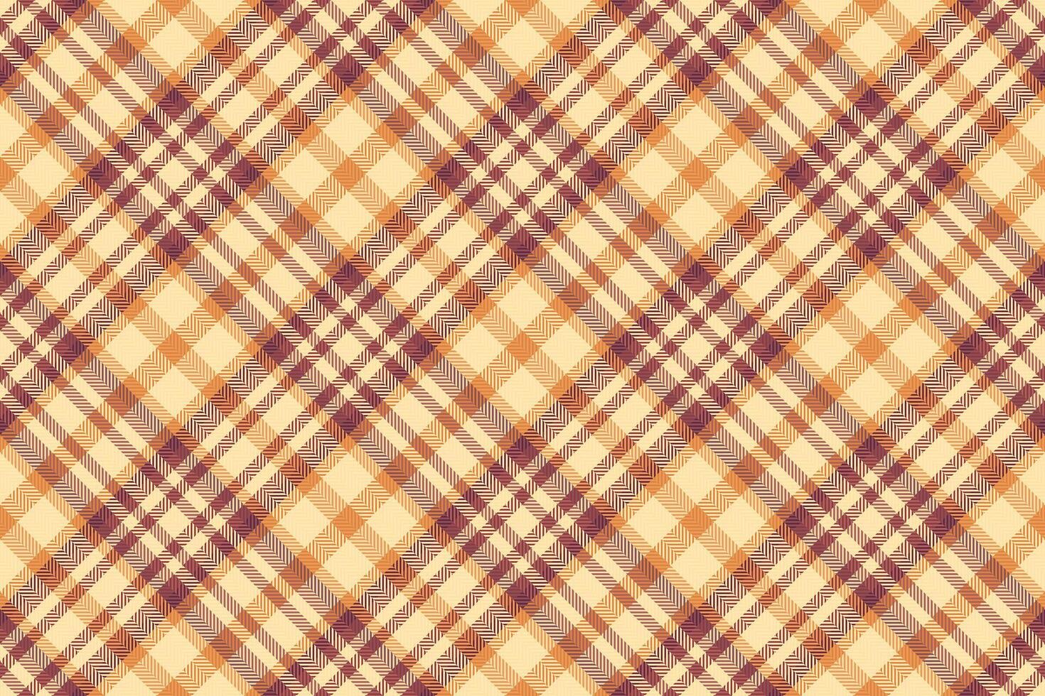 Garment pattern tartan check, newborn seamless background. Naked texture plaid textile fabric in red and amber colors. vector