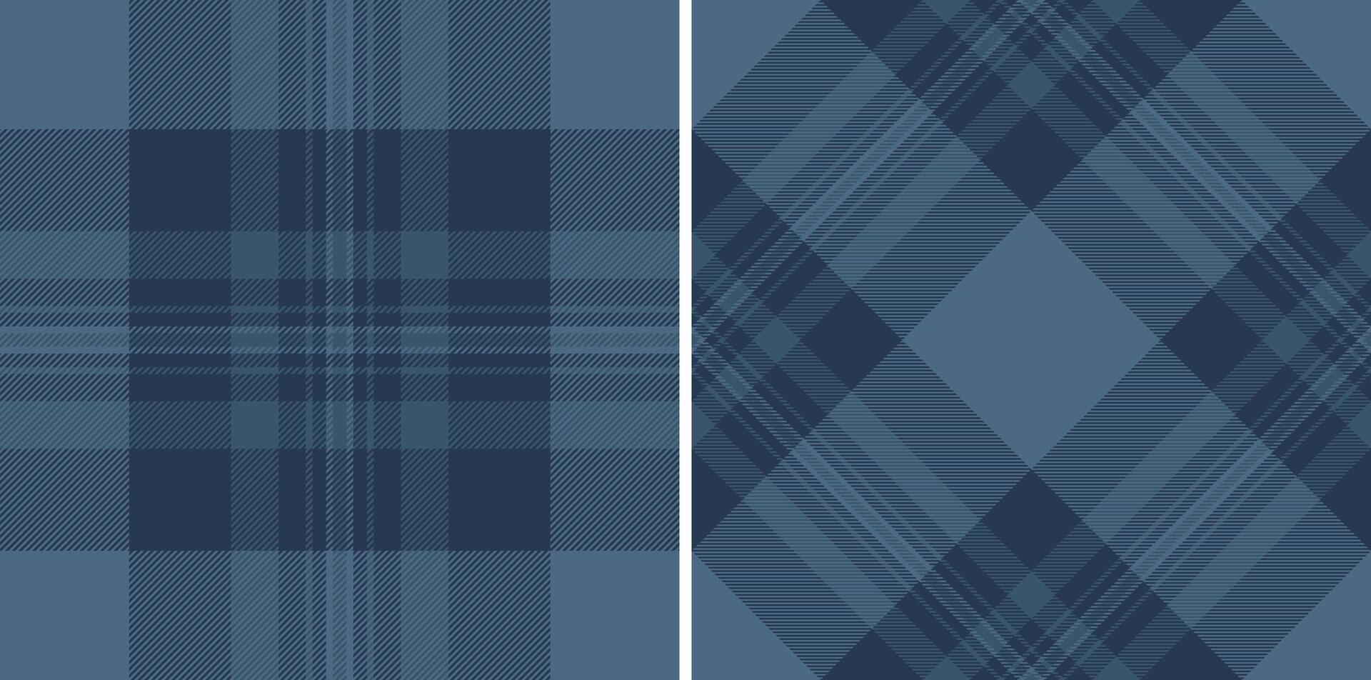 Textile plaid tartan of pattern fabric check with a seamless texture background. Set in cold colors. Scrapbook ideas for creative projects. vector