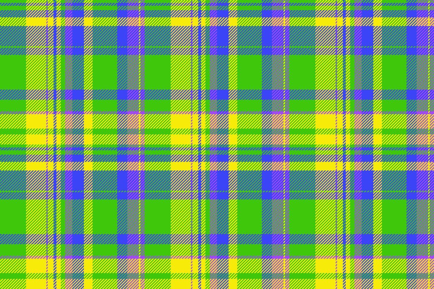 Front texture textile seamless, vibrant background pattern fabric. Woman tartan plaid check in green and blue colors. vector